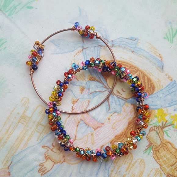 🌙Set Czech Glass Beaded Bangle Handmade - Picture 11 of 12